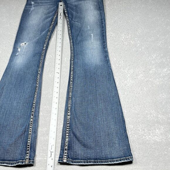 Silver Jeans Womens 29 Boot Cut Low Rise Dark Wash Denim Stretch Inseam 33 in - Picture 8 of 16